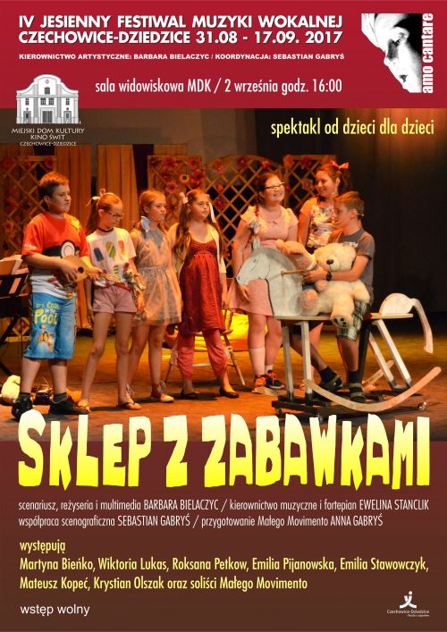 Plakat wydarzenia „Sklep z zabawkami”.