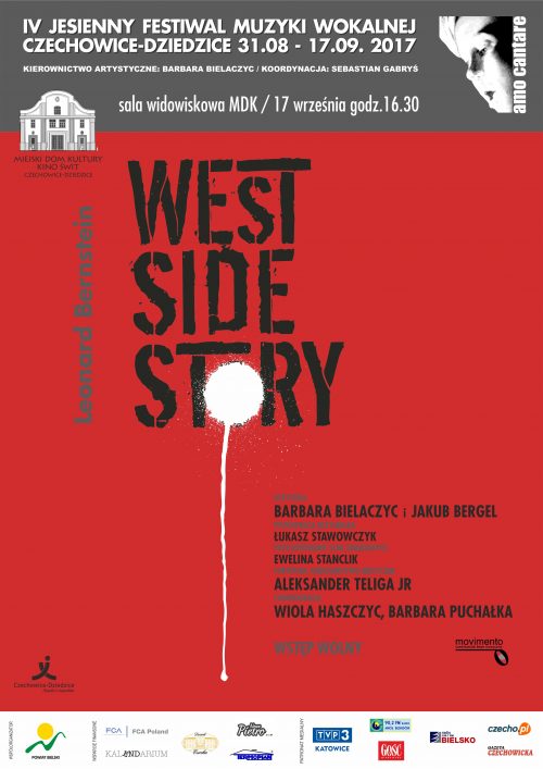 Plakat wydarzenia „West Side Story”.