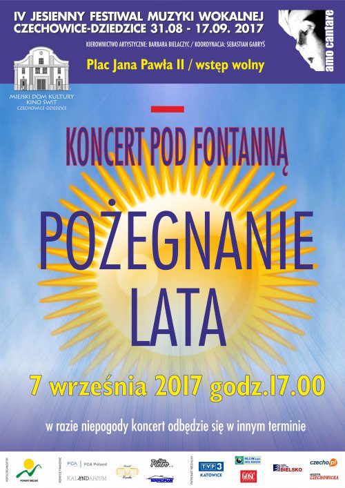 Plakat wydarzenia „Pożegnanie lata”.
