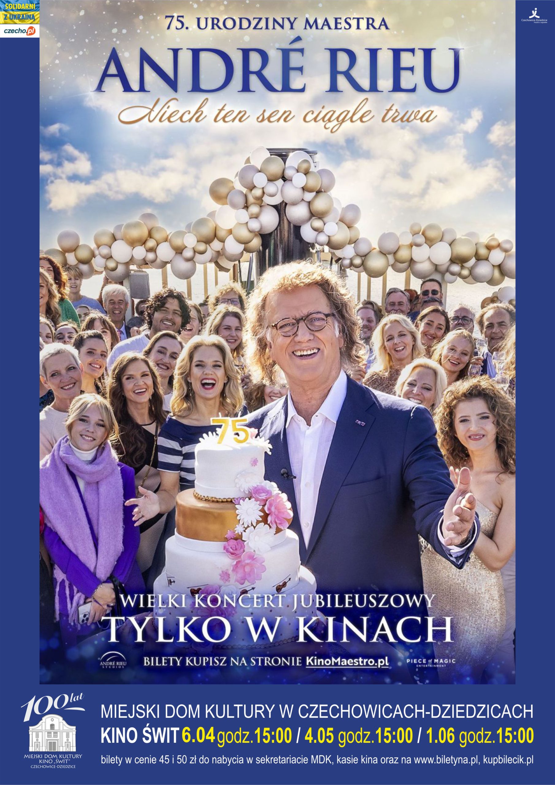 Plakat wydarzenia „André Rieu. Niech ten sen ciągle trwa”.