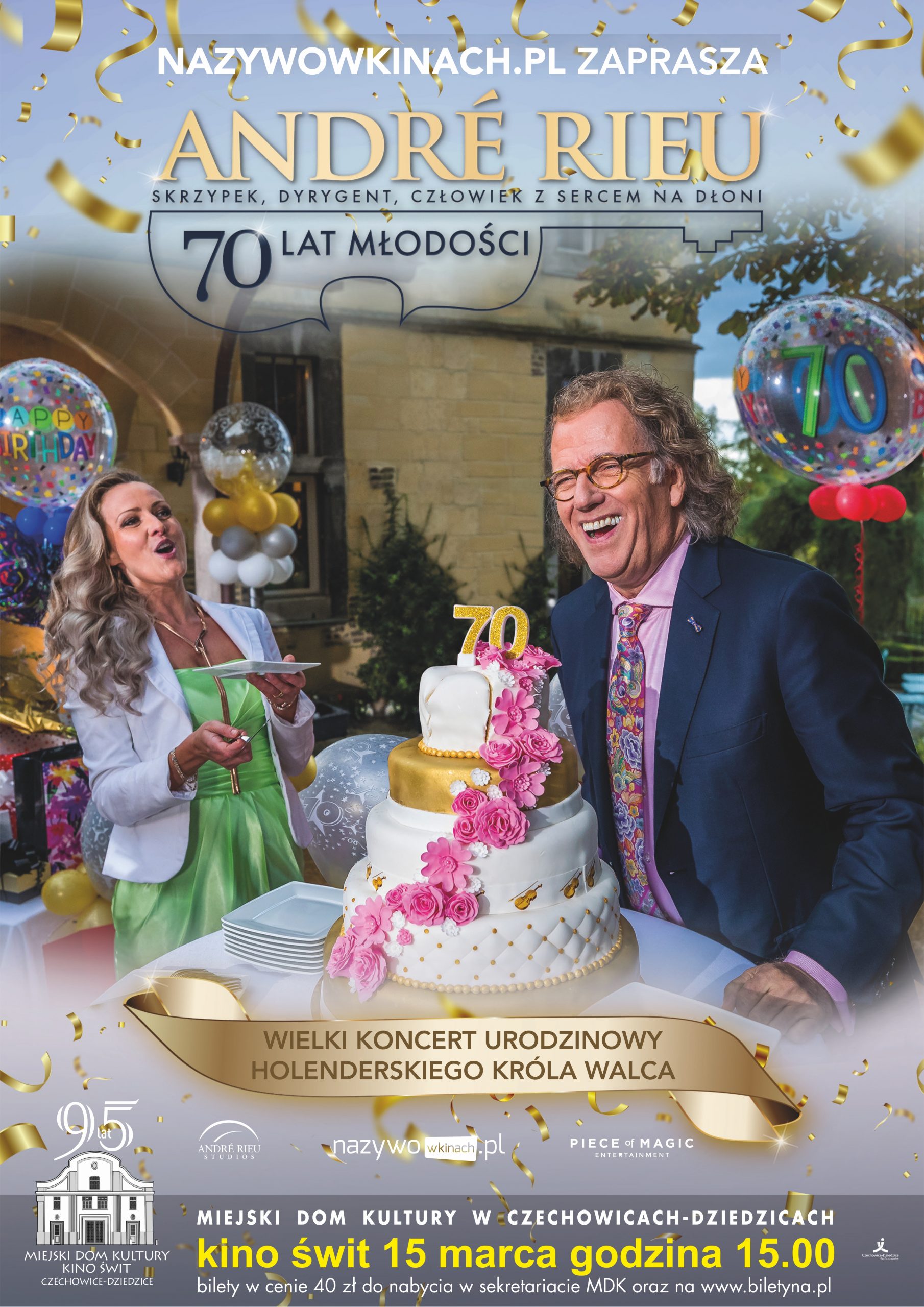 Plakat wydarzenia „Koncert André Rieu”.