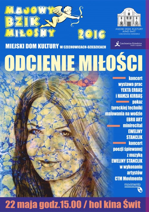 Plakat wydarzenia „Odcienie miłości”.