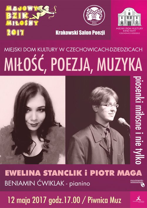 Plakat wydarzenia „Krakowski Salon Poezji”.
