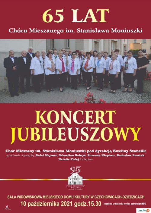 Plakat wydarzenia „Koncert Jubileuszowy”.