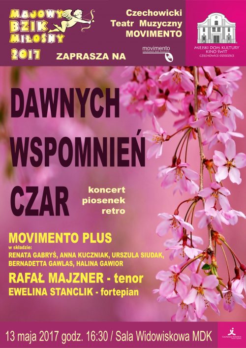 Plakat wydarzenia „Koncert piosenek retro”.