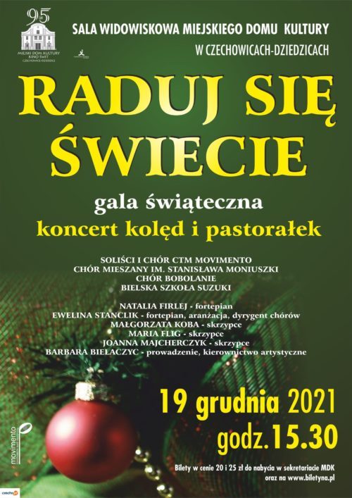 Plakat wydarzenia „Gala świąteczna”.