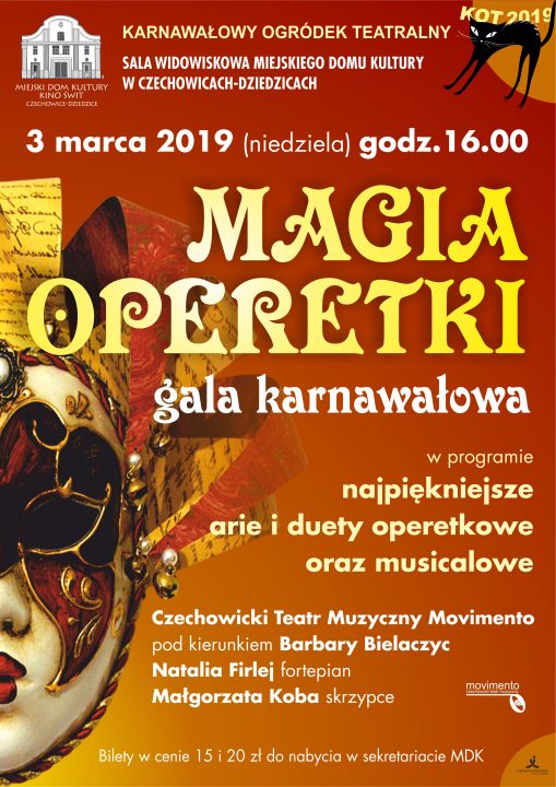 Plakat wydarzenia „Gala karnawałowa”.