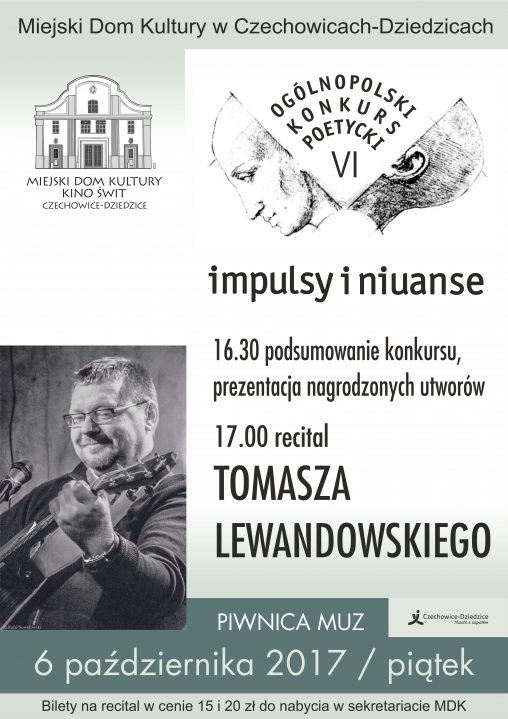 Plakat wydarzenia „Podsumowanie konkursu i recital”.