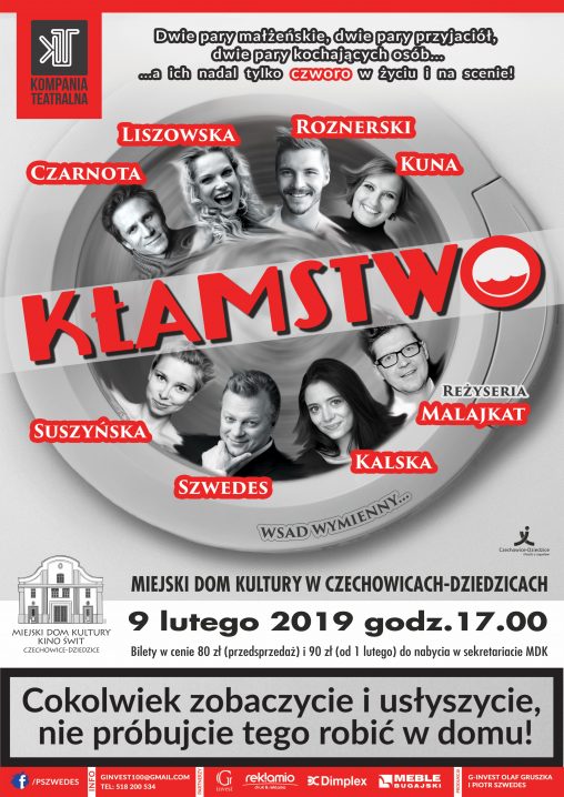 Plakat wydarzenia „Kłamstwo”.