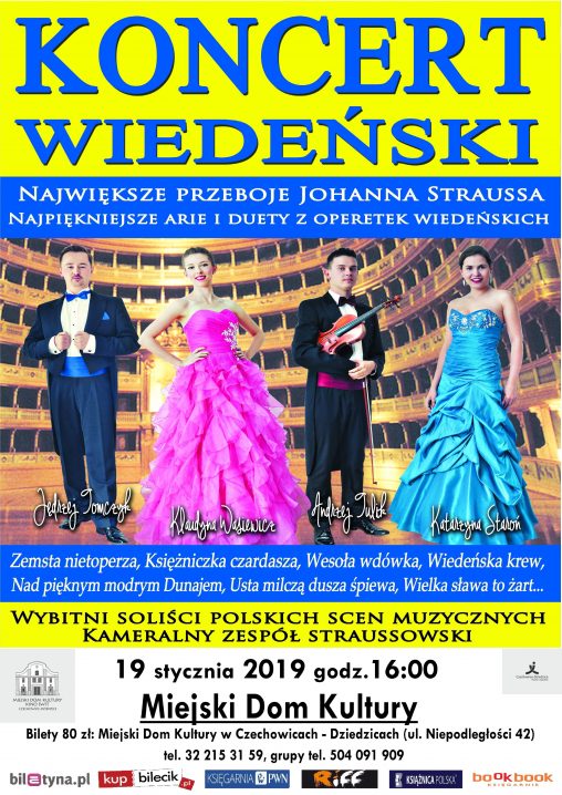 Plakat wydarzenia „Koncert wiedeński”.