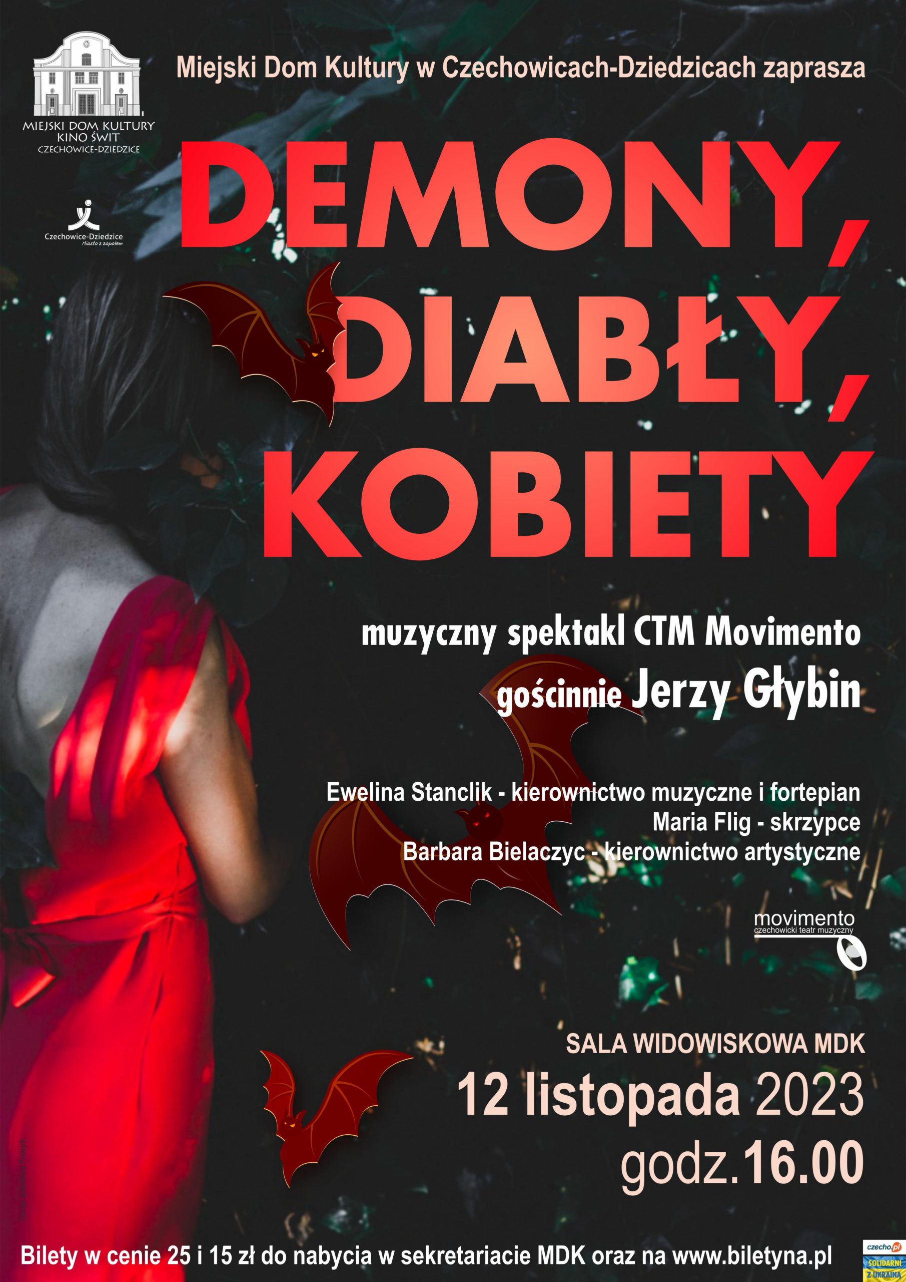 Plakat wydarzenia „DEMONY, DIABŁY, KOBIETY”.