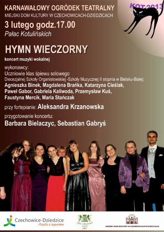 Plakat wydarzenia „Karnawałowy Ogródek Teatralny”.