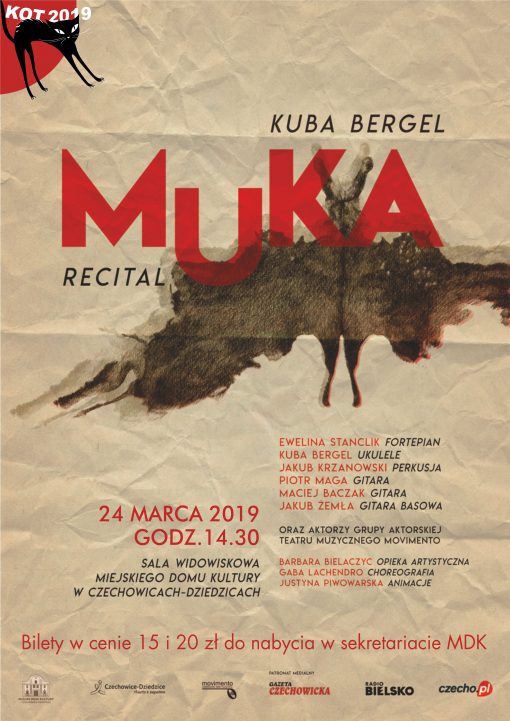 Plakat wydarzenia „Muka”.