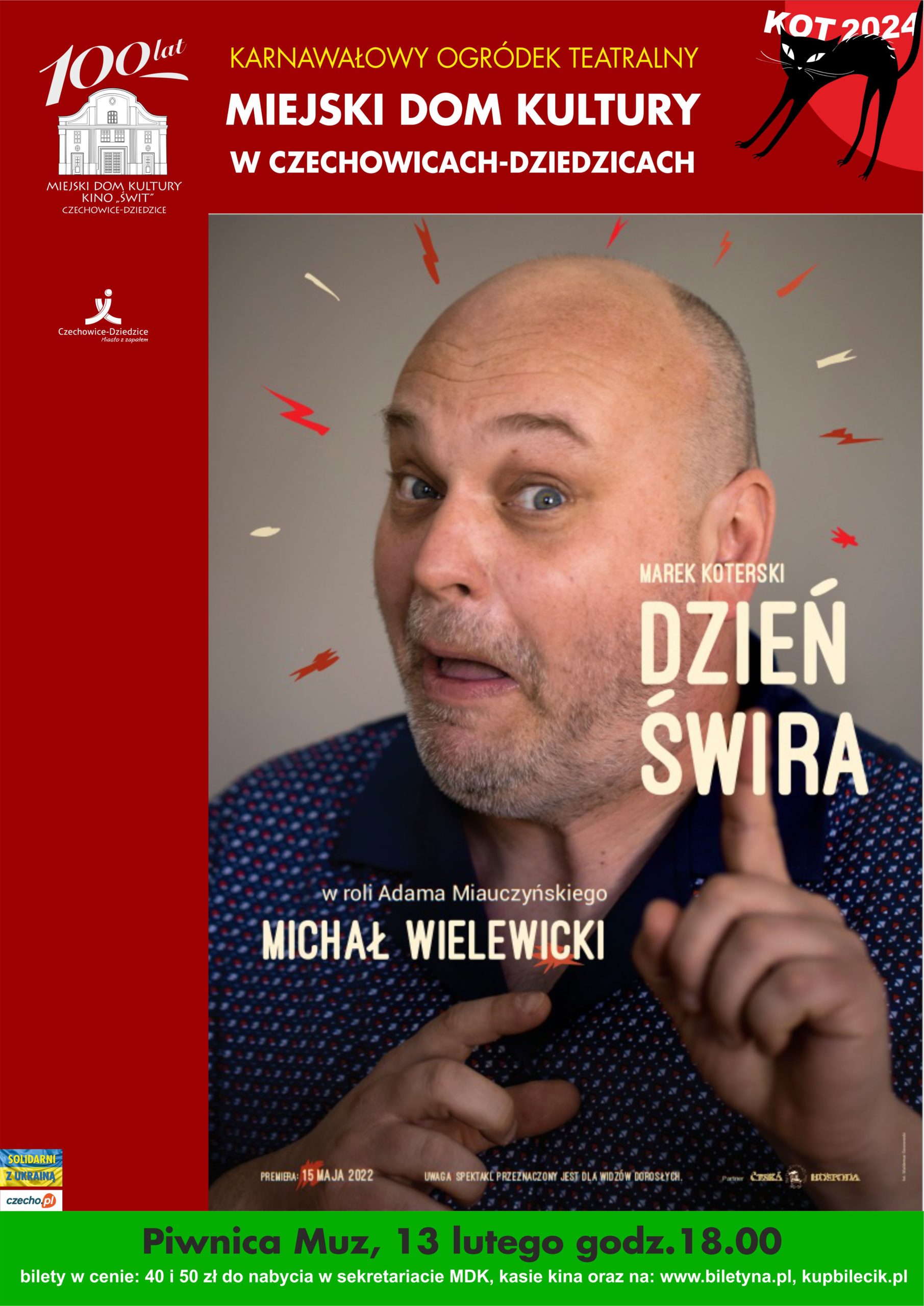 Plakat wydarzenia „"Dzień świra" - monodram”.