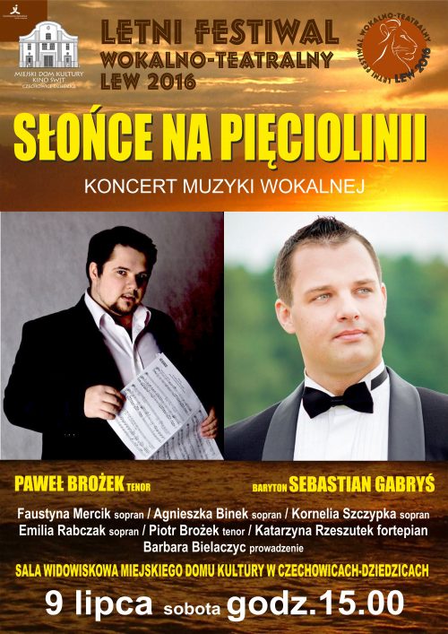 Plakat wydarzenia „Słońce na pięciolinii”.