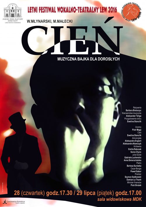 Plakat wydarzenia „Cień”.