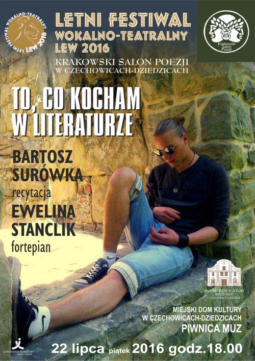 Plakat wydarzenia „Krakowski Salon Poezji”.