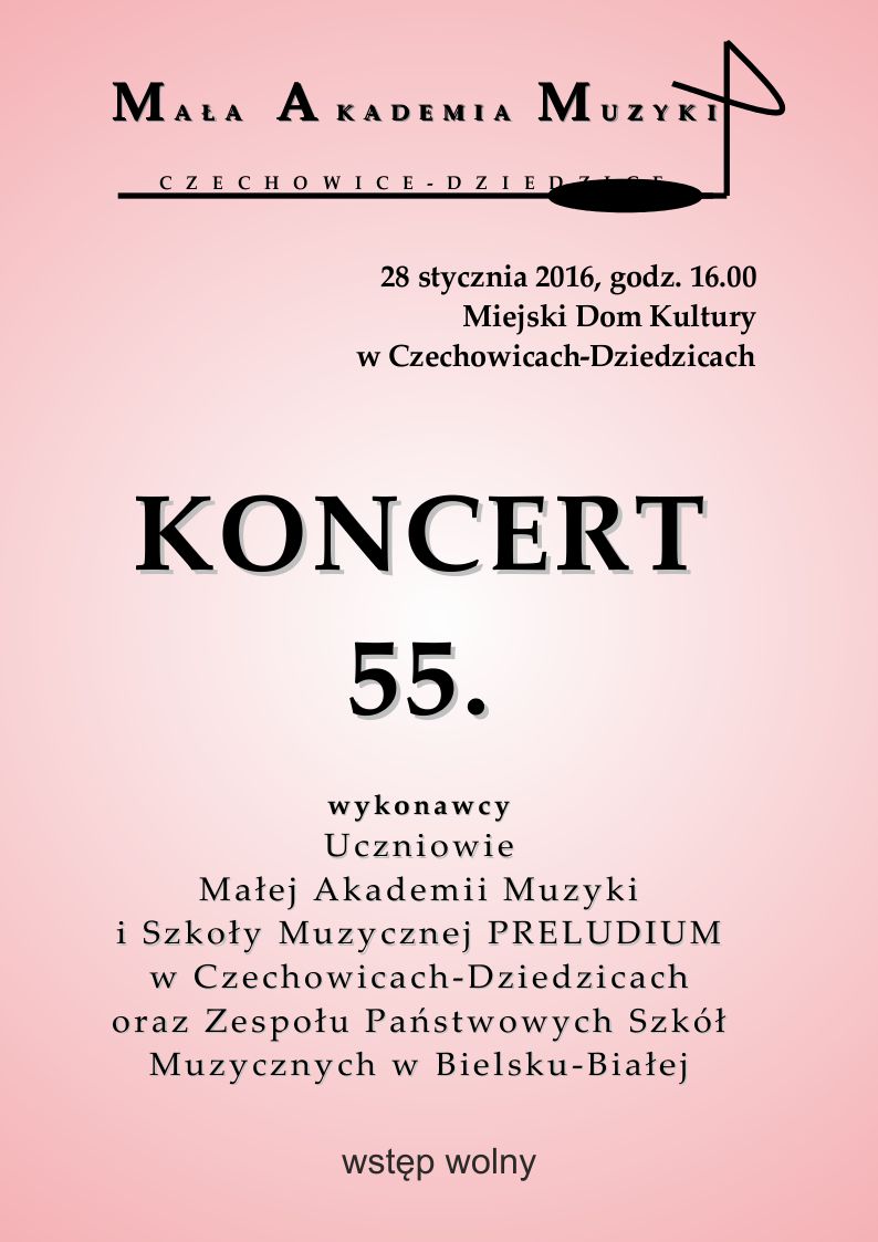 Plakat wydarzenia „Koncert”.