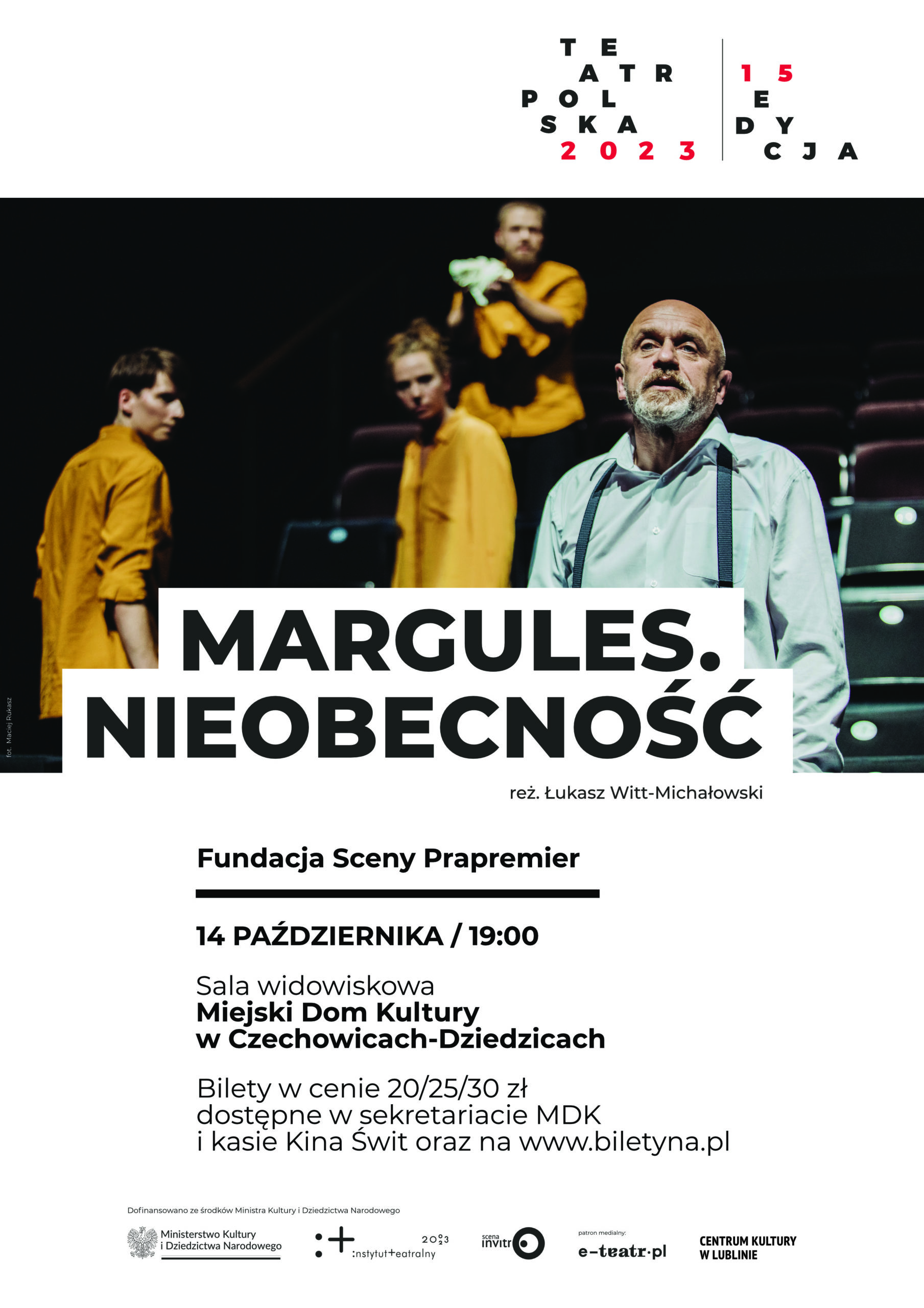 Plakat wydarzenia „Margules.nieobecność”.