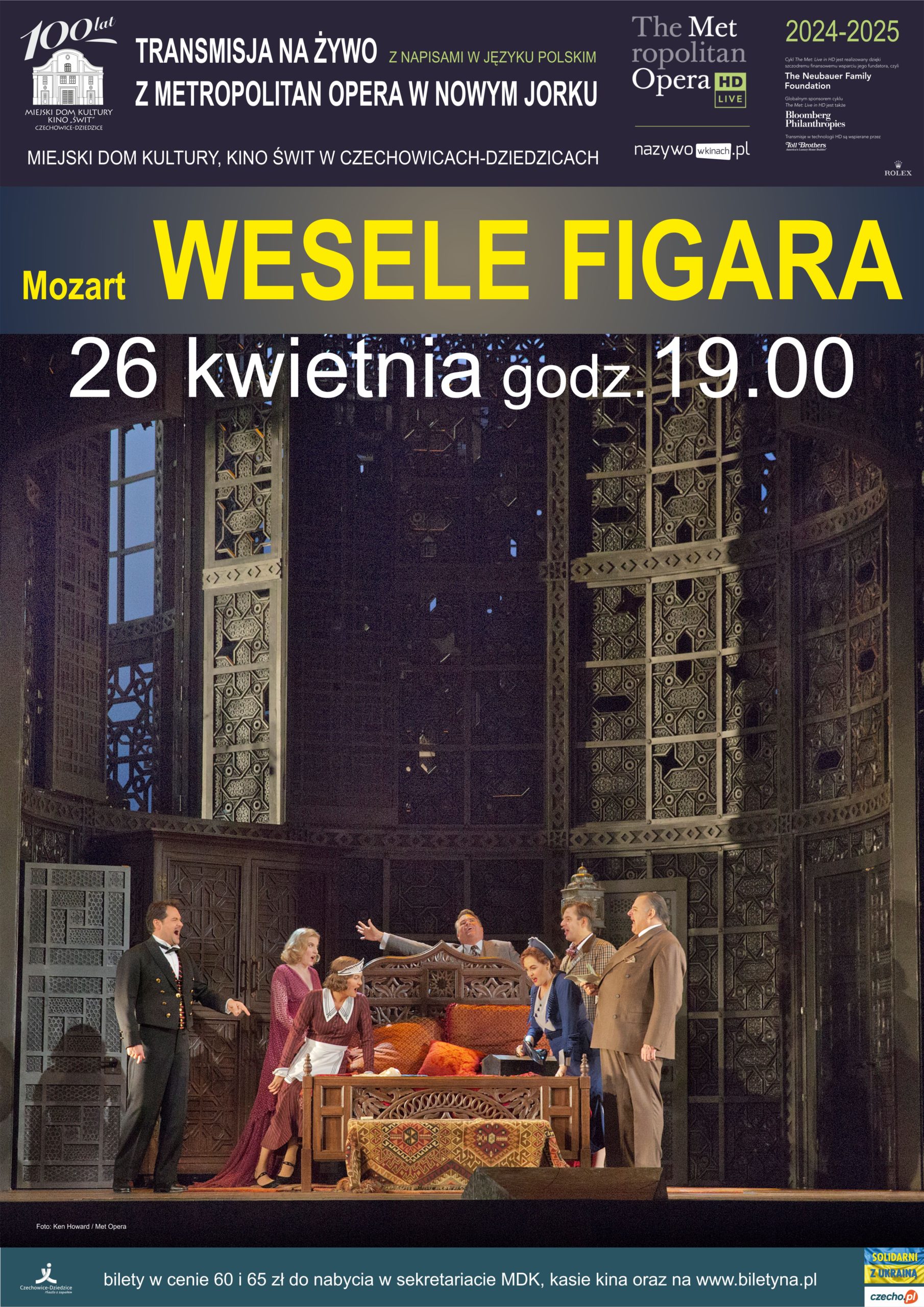Plakat wydarzenia „METROPOLITAN OPERA: Wesele Figara”.