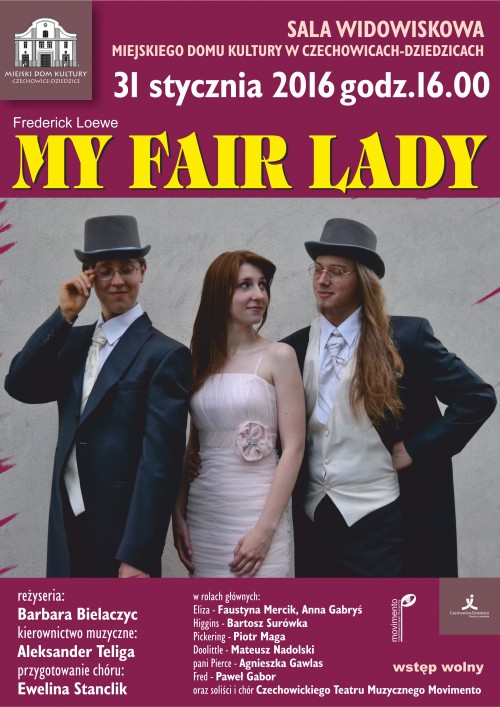 Plakat wydarzenia „My fair lady”.