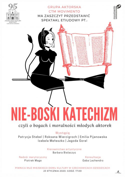 Plakat wydarzenia „Nie-boski katechizm...”.