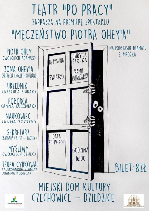 Plakat wydarzenia „Męczeństwo Piotra Ohey'a”.