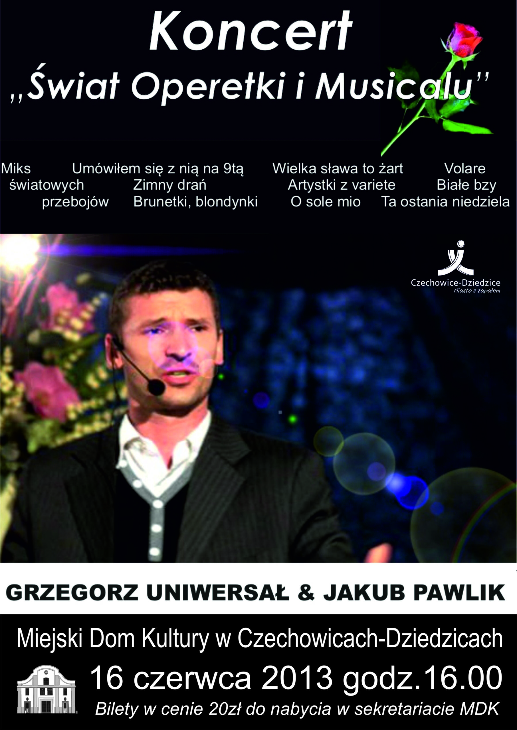 Plakat wydarzenia „Koncert - odwołany”.