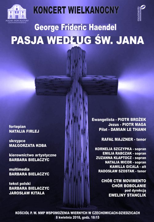 Plakat wydarzenia „Pasja według św. Jana”.