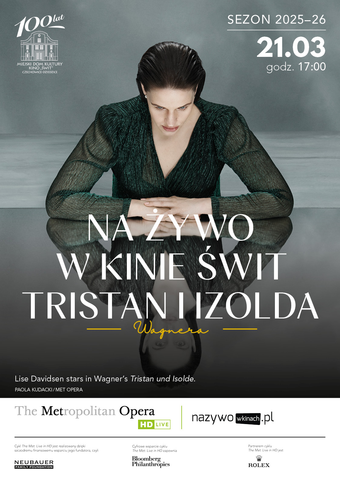 Plakat wydarzenia „THE MET: „Tristan i Izolda” Richarda Wagnera”.