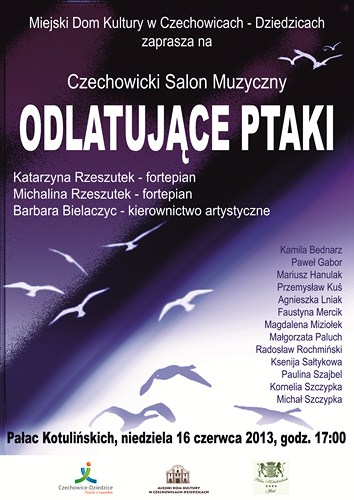 Plakat wydarzenia „Czechowicki Salon Muzyczny”.
