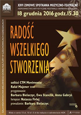 Plakat wydarzenia „Radość wszelkiego stworzenia”.