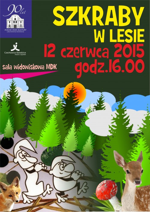 Plakat wydarzenia „Szkraby w lesie”.