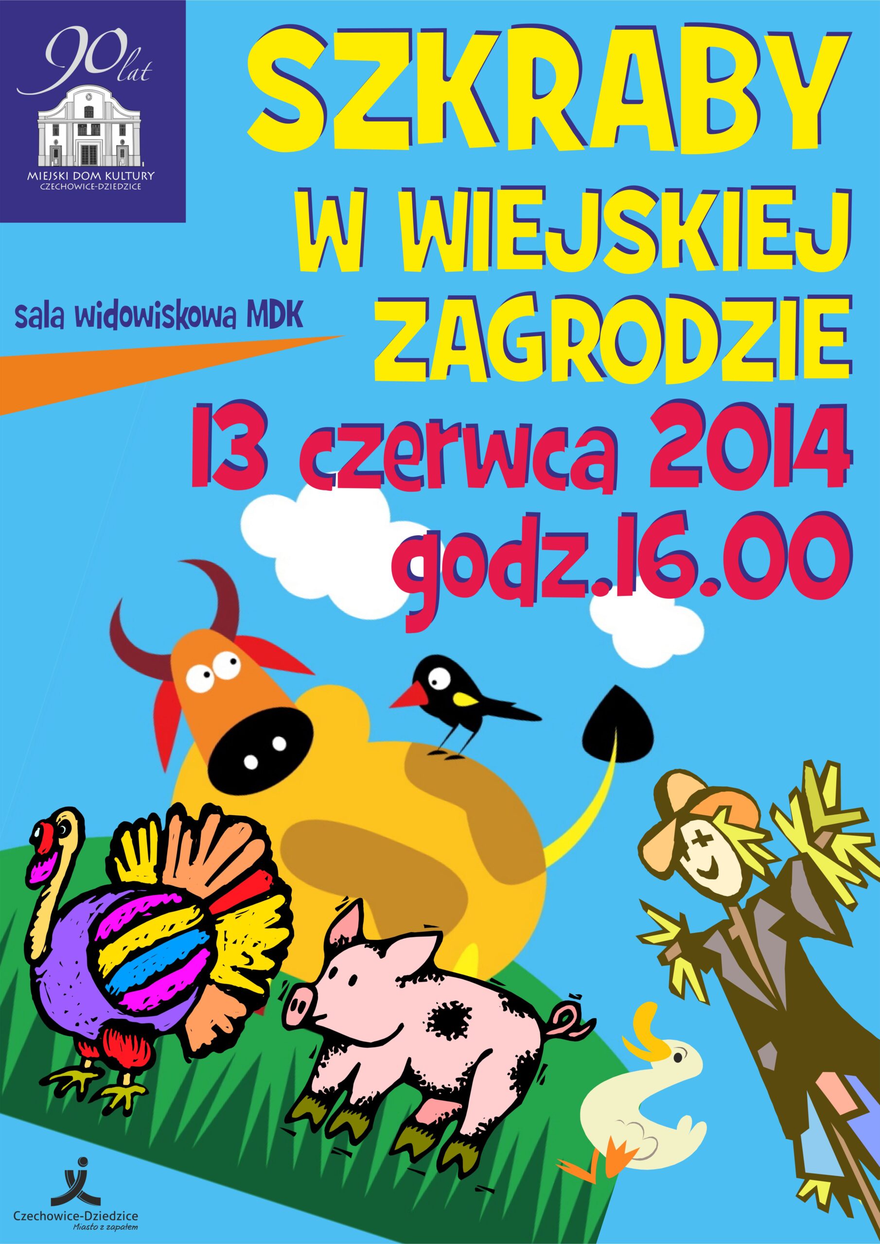 Plakat wydarzenia „Szkraby w wiejskiej zagrodzie”.