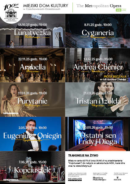 Plakat wydarzenia „THE MET: LIVE IN HD 2025/2026”.