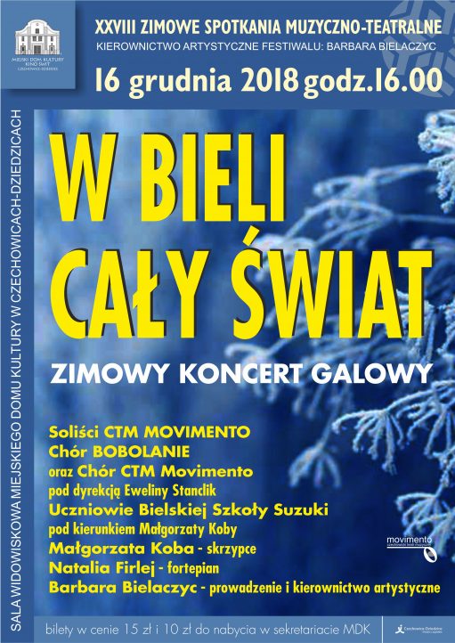 Plakat wydarzenia „W bieli cały świat”.