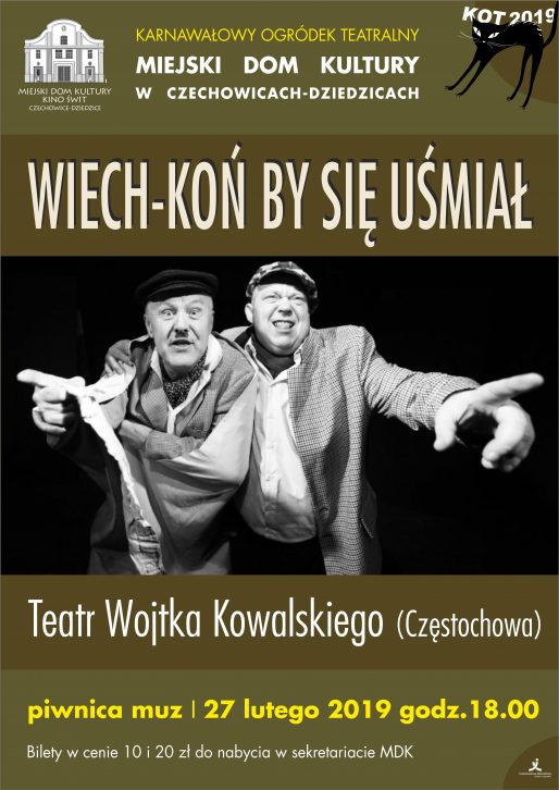 Plakat wydarzenia „WIECH – koń by się uśmiał”.