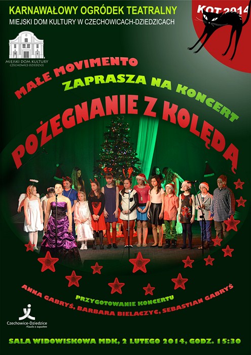 Plakat wydarzenia „Pożegnanie z kolędą”.