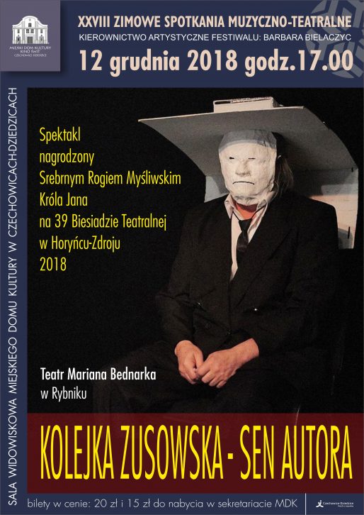 Plakat wydarzenia „Kolejka Zusowska – Sen Autora”.