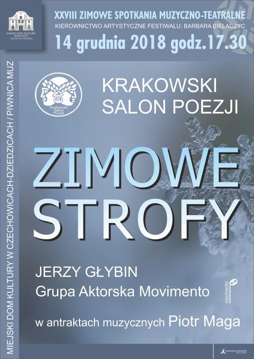 Plakat wydarzenia „Krakowski Salon Poezji”.