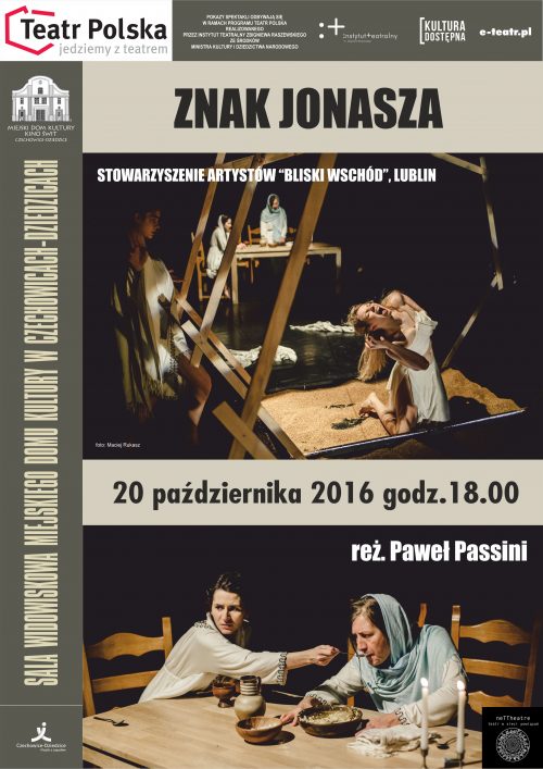Plakat wydarzenia „Znak Jonasza”.