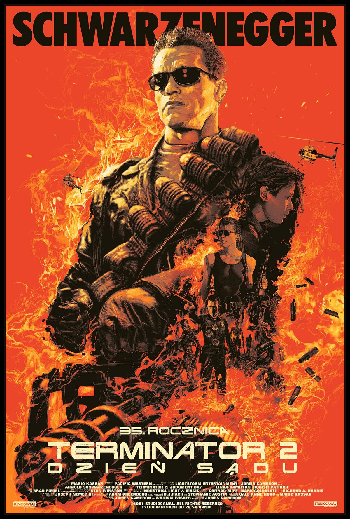 Plakat filmu: TERMINATOR 2: DZIEŃ SĄDU. 35 rocznica.