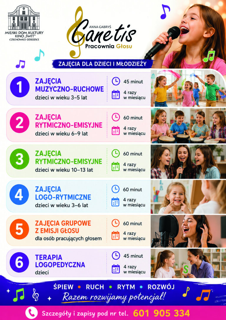 plakat Canetis pracownia głosu