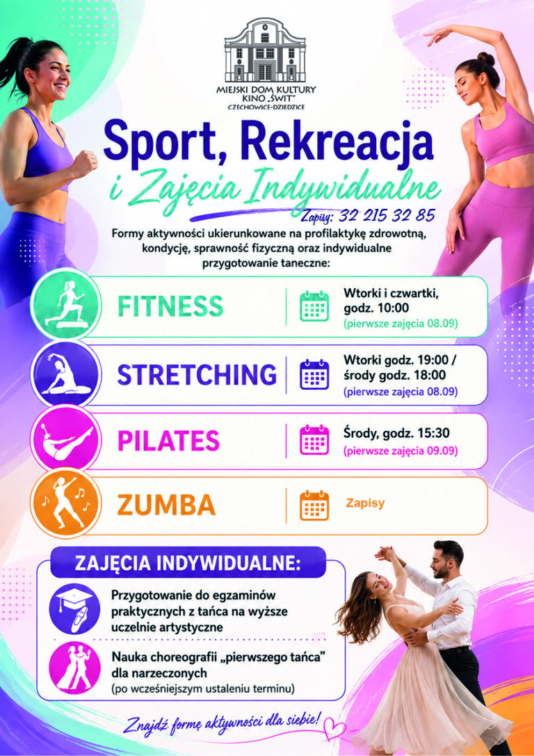 plakat sport i rekreacja