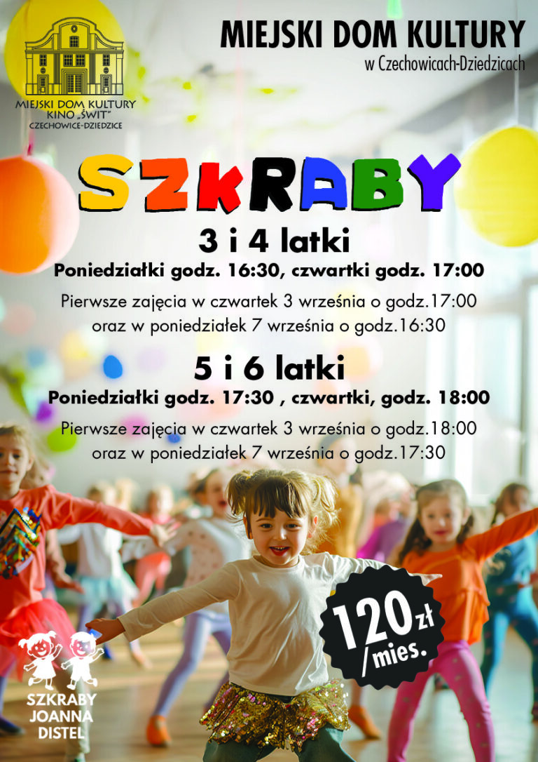 plakat szkraby tańczące dzieci