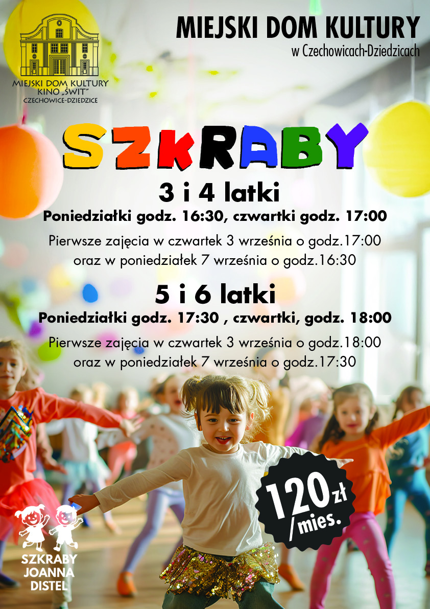 plakat szkraby tańczące dzieci