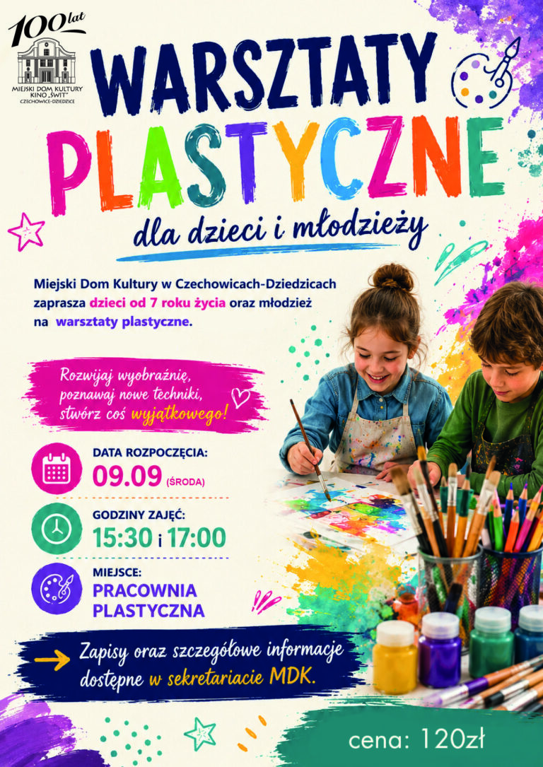 plakat warsztaty plastyczne