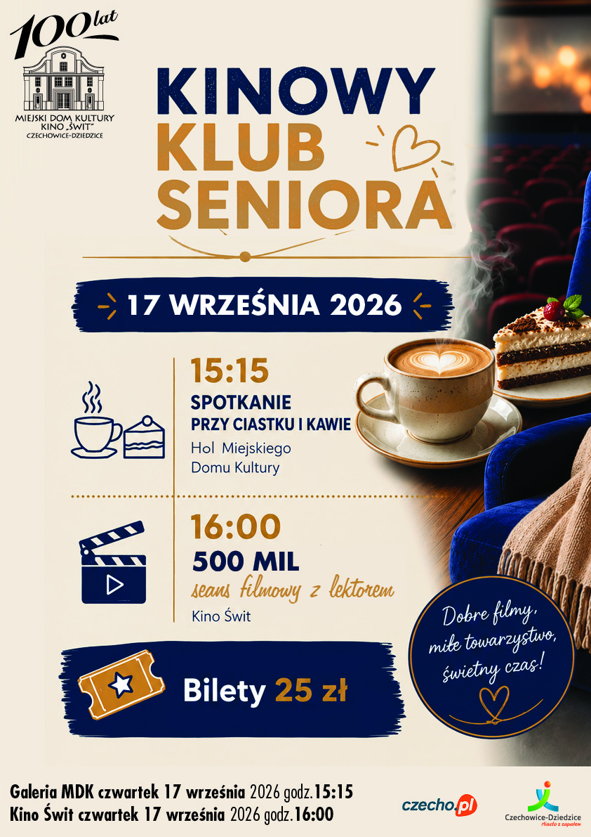 Plakat Kinowy klub seniora - wrzesień