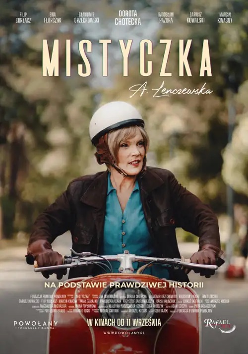 plakat filmu z główna bohaterką na skuterze