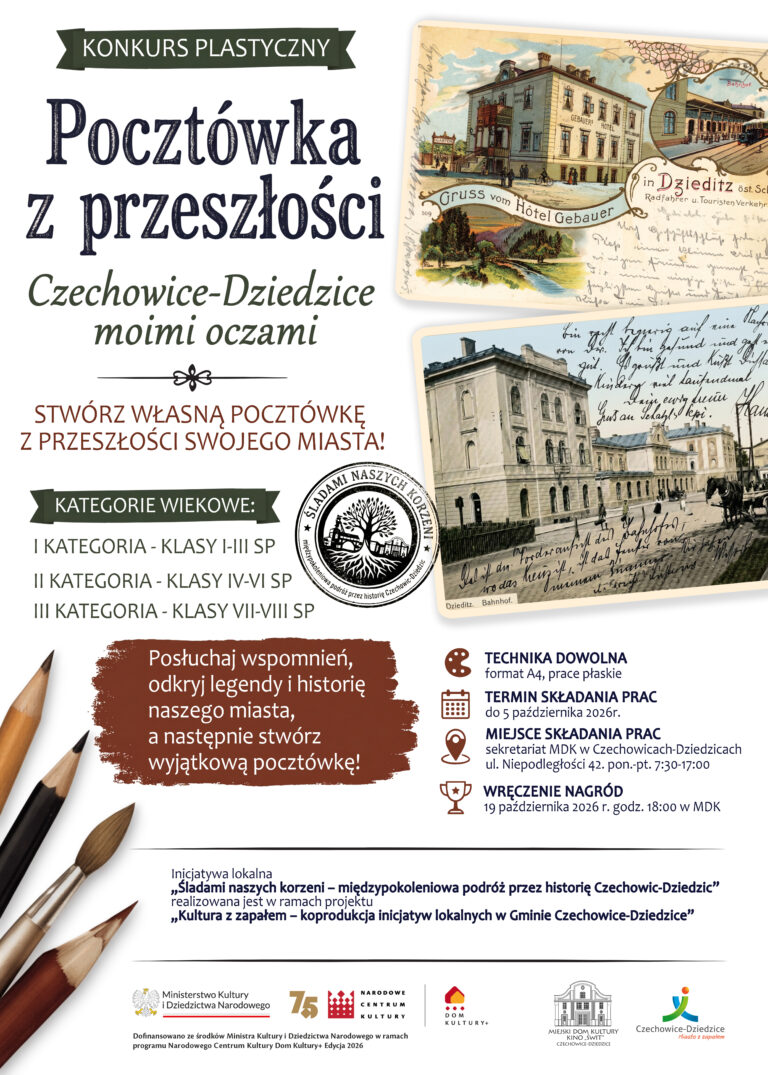 plakat do wydarzenia POCZTÓWKA Z PRZESZŁOŚCI – CZECHOWICE-DZIEDZICE MOIMI OCZAMI